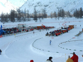 © Stade de biathlon en hiver à Bessans - G. Liveneau