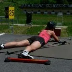 Roller ski biathlon session with Pascal Bison - Pascal Bison