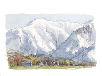 © Stage d'initiation à l'aquarelle à Bessans - C.Jumelle