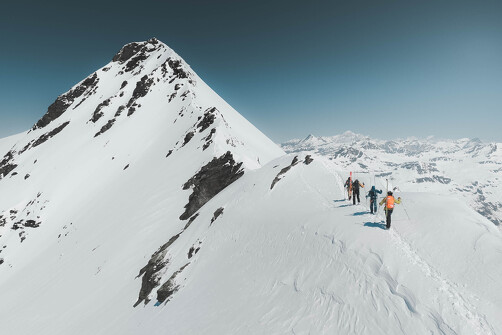 Traces sur l'Albaron dans les Alpes Grées