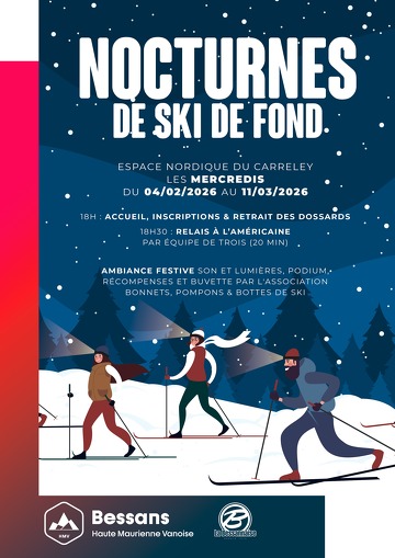 © Nocturne de ski de fond - Animations et courses relais nordique_Bessans - M.Cécillon - OTHMV