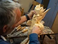 © Le Chapoteur, sculpteur, à Bessans - F.Personnaz